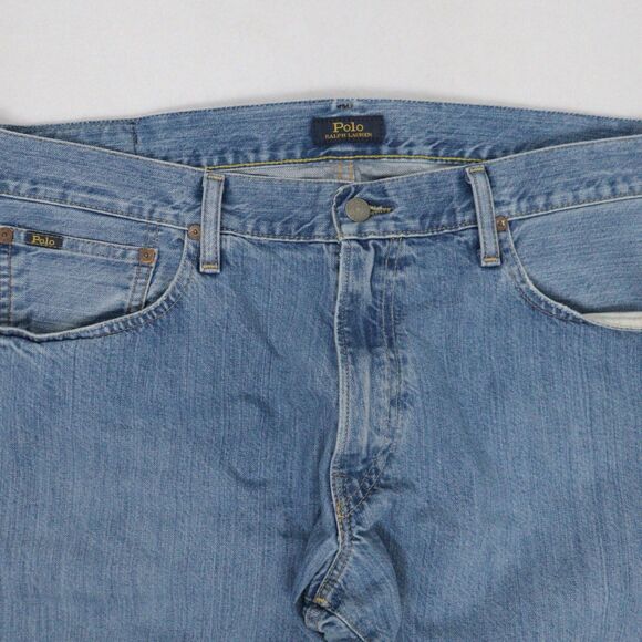 Polo Ralph Lauren Mens Hampton Relaxed Straight Blue Jeans 36x32 (Fit 36x31) - Picture 3 of 11